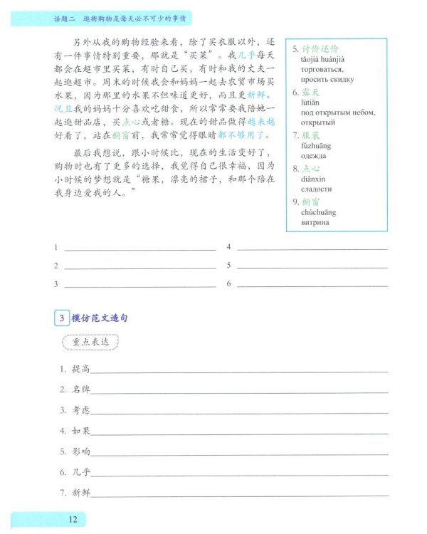 Китайский язык. Практика письменной речи: учебное пособие для слушателей специальности переподготовки «Китайская филология»