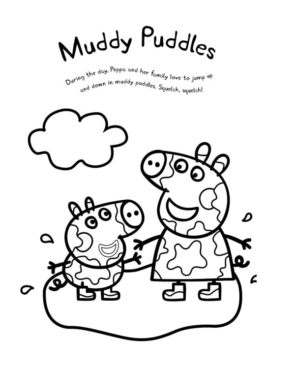 Peppa Pig - Day and Night - Colouring Book