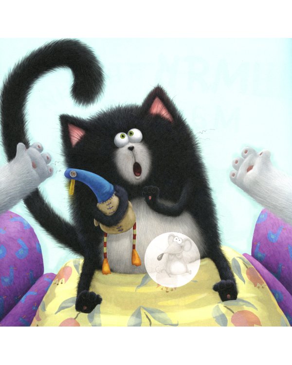 Котенок Шмяк и новый малыш. Книжка с наклейками