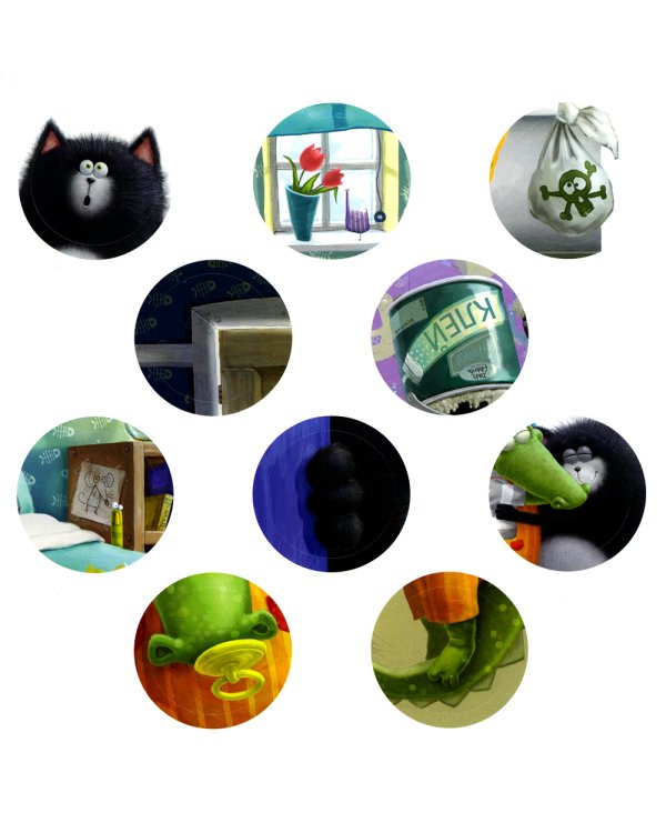 Котенок Шмяк и новый малыш. Книжка с наклейками