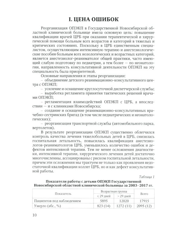 Дистанционное консультирование и межгоспитальная транспортировка детей в критических состояниях