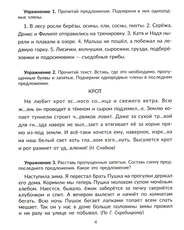 Упражнения на изучаемые правила русского языка. 4 кл. Все уровни сложности заданий с ответами для самопроверки (тетрадь-репетитор)