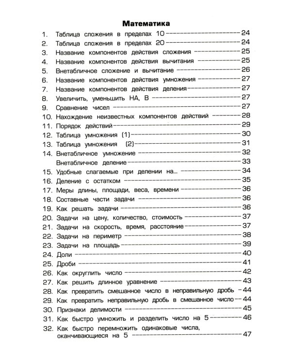 Справочник для начальных классов - Памятки  (перевертыш) 54-е изд., стер