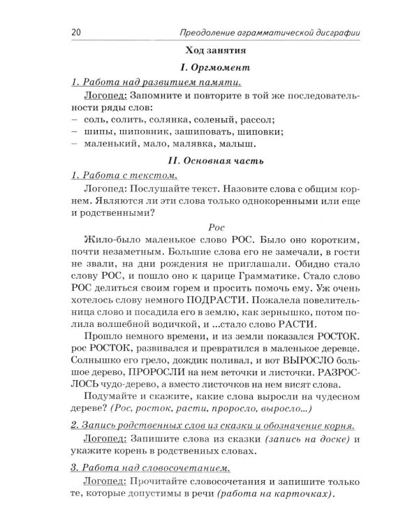 Коррекция аграмматической дисграфии. Конспекты занятий для логопедов. 2-е изд., испр