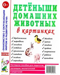 Детеныши домашних животных в картинках. Наглядное пособие для педагогов, логопедов, воспитателей и родителей