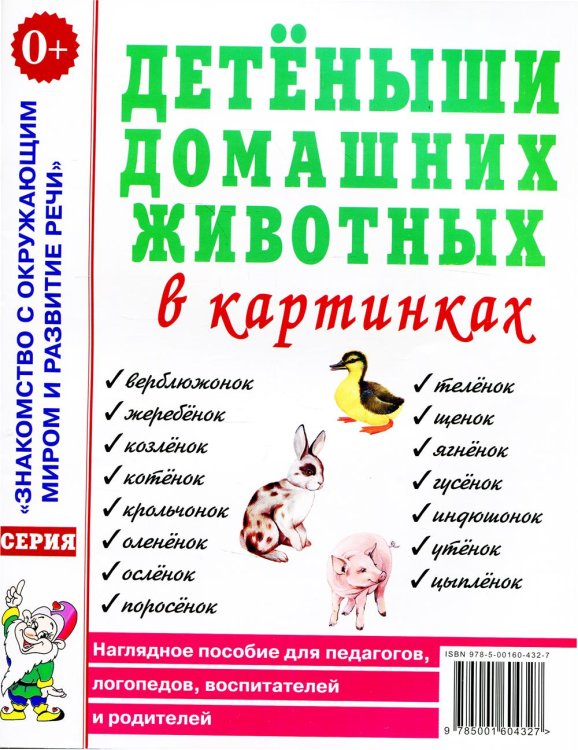 Детеныши домашних животных в картинках. Наглядное пособие для педагогов, логопедов, воспитателей и родителей