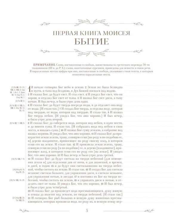 Библия в русском синодальном переводе с полями для записей (коричневая)