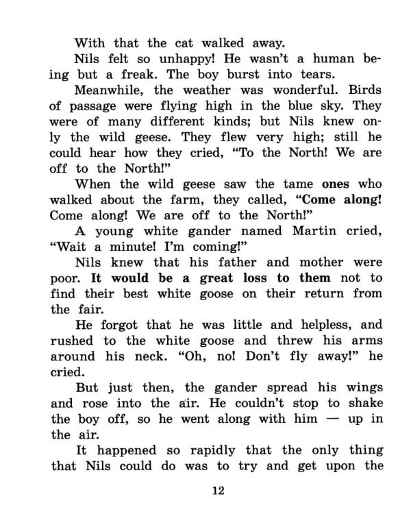 Путешествие Нильса с дикими гусями. Книга для чтения на англ.языке.  5-е изд