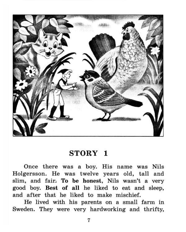 Путешествие Нильса с дикими гусями. Книга для чтения на англ.языке.  5-е изд