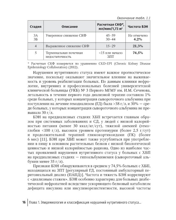 Нарушения нутритивного статуса при хронической болезни почек. Руководство
