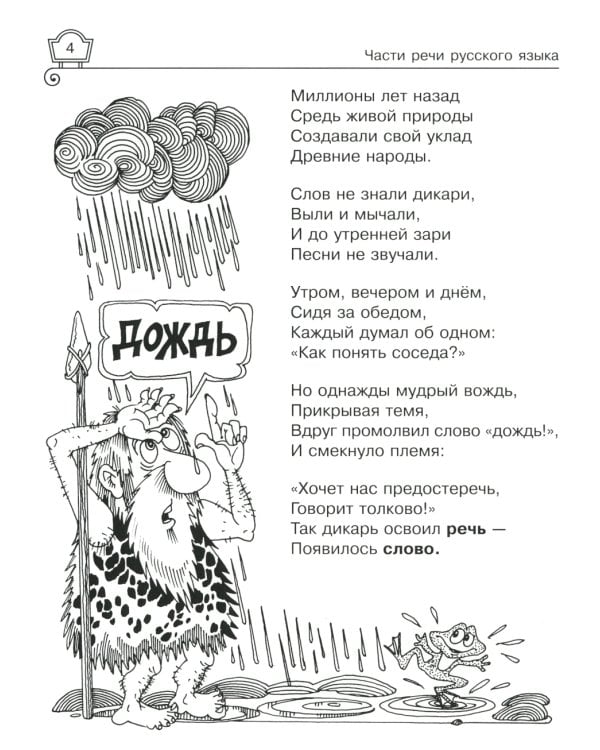 Части речи русского языка: Упражнения с ответами. 1-4 кл