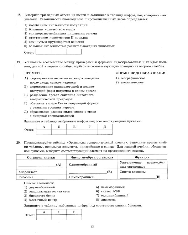 ЕГЭ 2025. Биология. 12 вариантов. Типовые варианты экзаменационных заданий