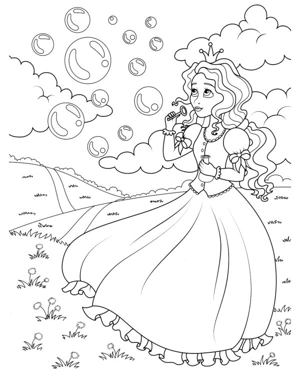 Чудесные принцессы: книжка-раскраска
