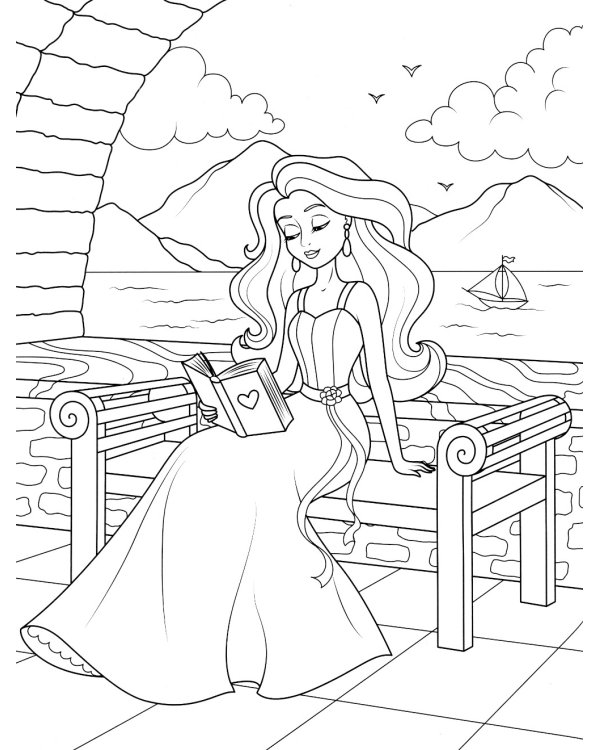 Чудесные принцессы: книжка-раскраска