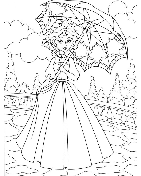 Чудесные принцессы: книжка-раскраска