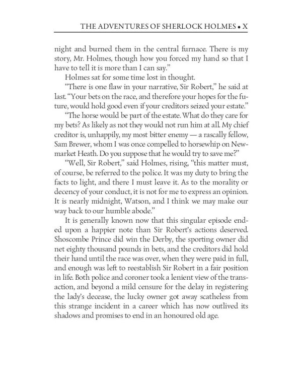 The Adventures of Sherlock Holmes X