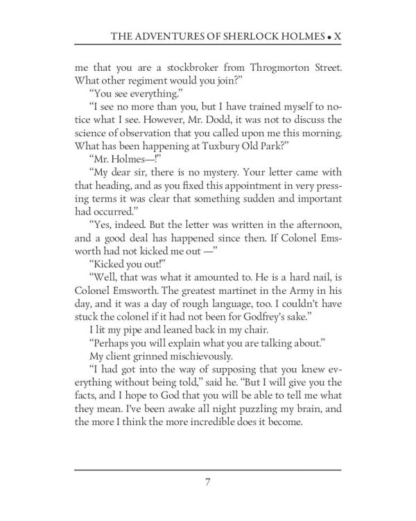 The Adventures of Sherlock Holmes X