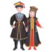 Костюмы народов России (10 народов, 20 костюмов): Комплект вырубных мини-плакатов со скотчем