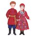 Костюмы народов России (10 народов, 20 костюмов): Комплект вырубных мини-плакатов со скотчем