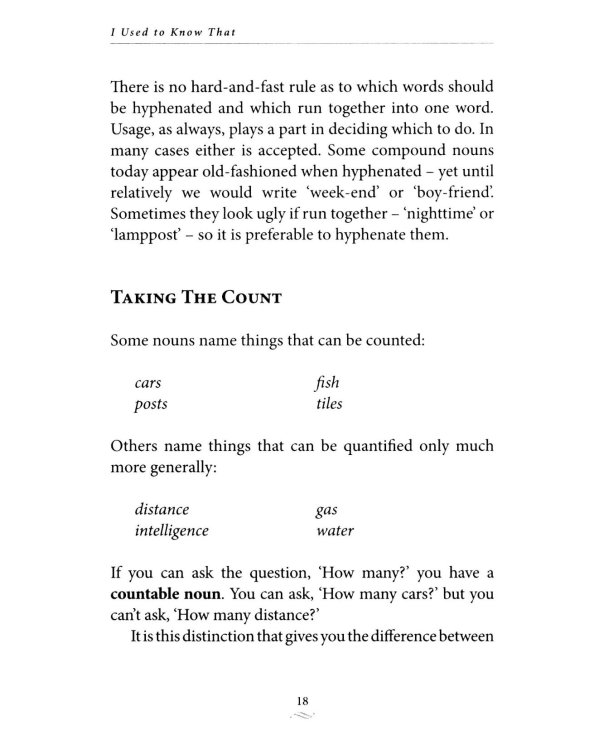 I Used to Know that: English