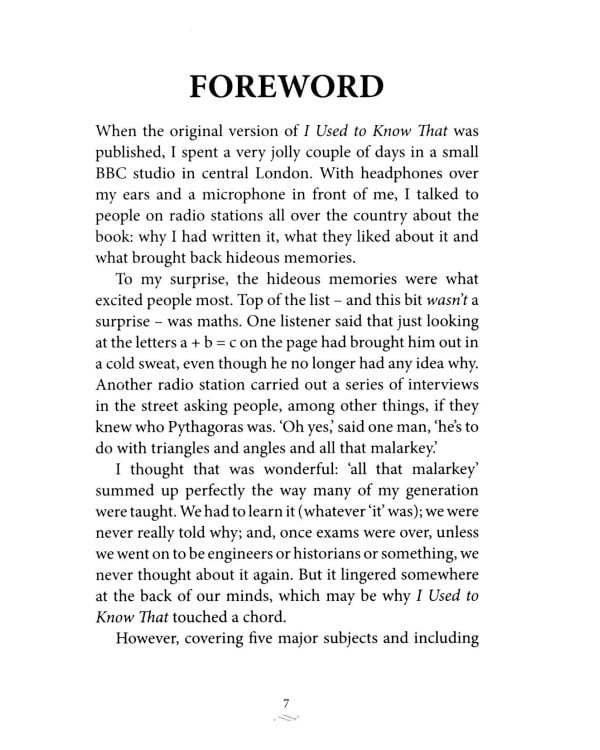 I Used to Know that: English