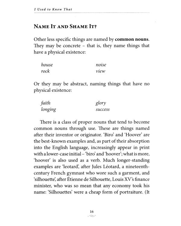 I Used to Know that: English