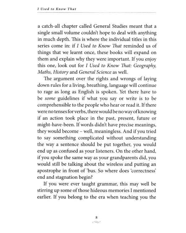 I Used to Know that: English