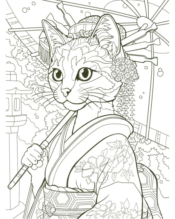Кошки: книжка-раскраска