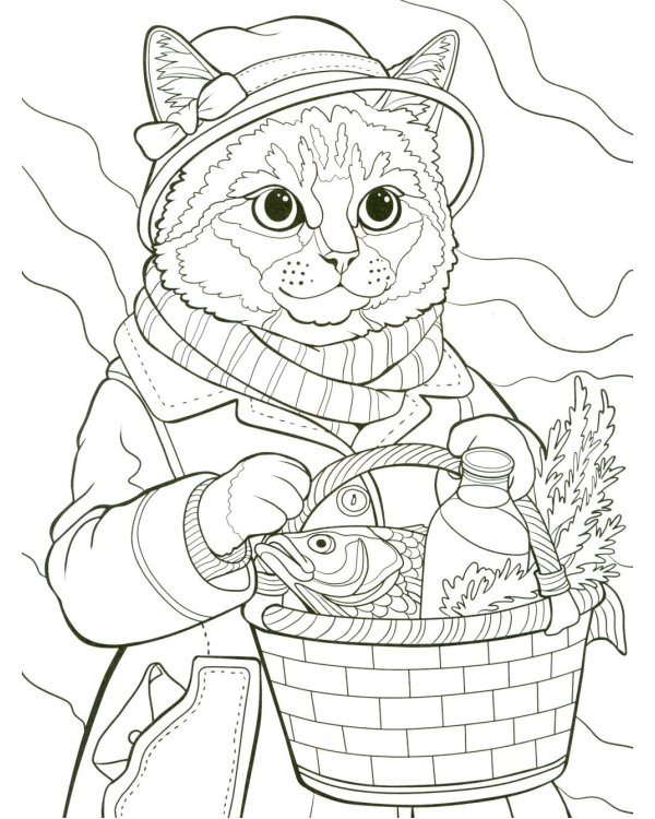 Кошки: книжка-раскраска