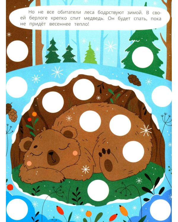 В зимнем лесу: книжка с наклейками (96 наклеек)