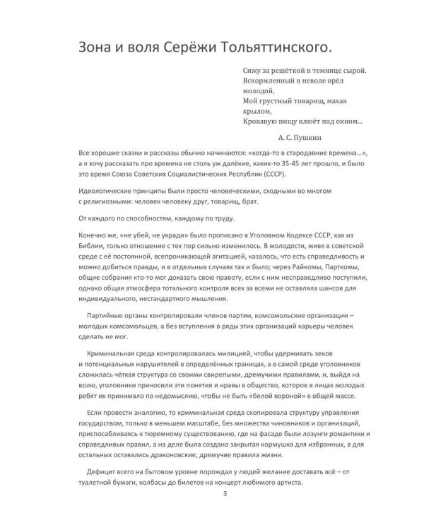 Дополнительное изображение книги «Зона и воля Сережи Тольяттинского»