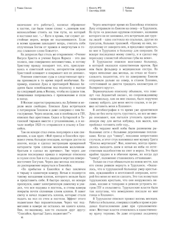 Дополнительное изображение книги «Журнал "Юность" № 9/2026»