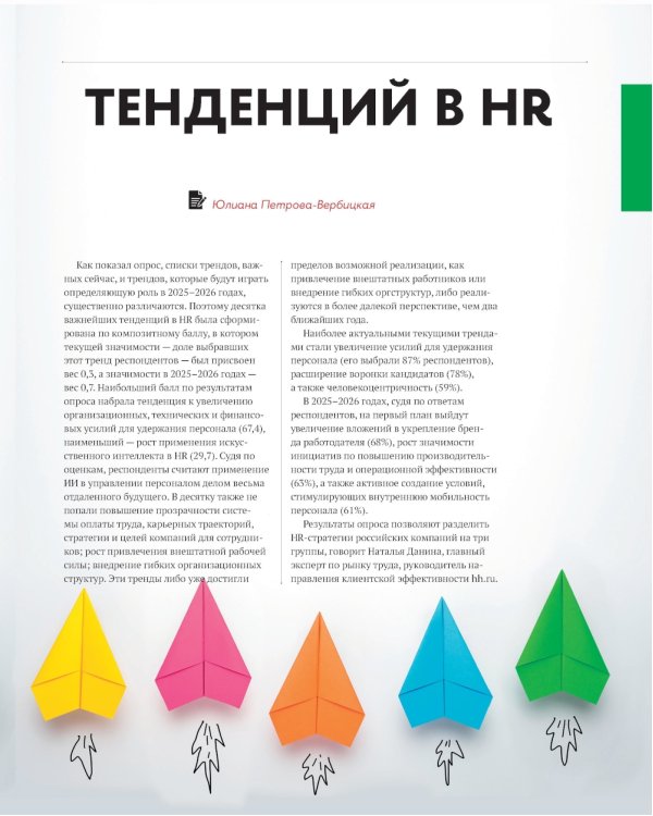 10 главных российских HR-трендов - 2025: сборник информационно - аналитических статей
