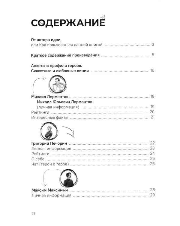 Лермонтов М.Ю. Герой нашего времени. Краткое содержание. Анкеты и профили героев. Сюжетные и любовные линии