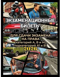Экзаменационные билеты для сдачи экзамена на права категорий А, В и М, подкатегорий А1 и В1 на 2026 год