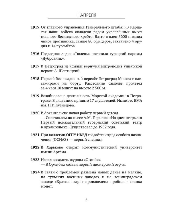 Важные даты из жизни России. Апрель
