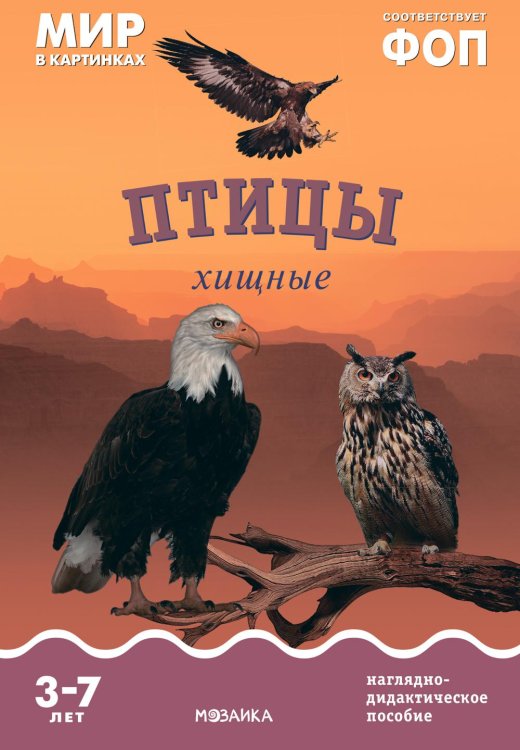 Мир в картинках Птицы хищные: Наглядно-дидактическое пособие
