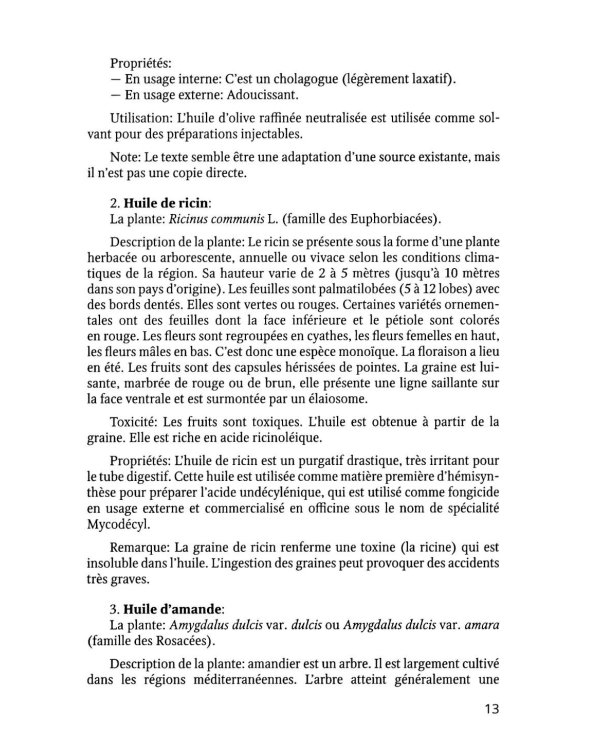 Pharmacognosie. Plantes medicinales