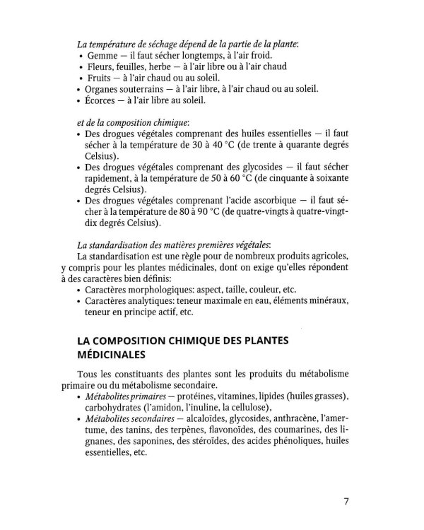 Pharmacognosie. Plantes medicinales