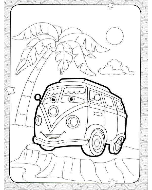 Забавные машинки. Раскраска для малышей