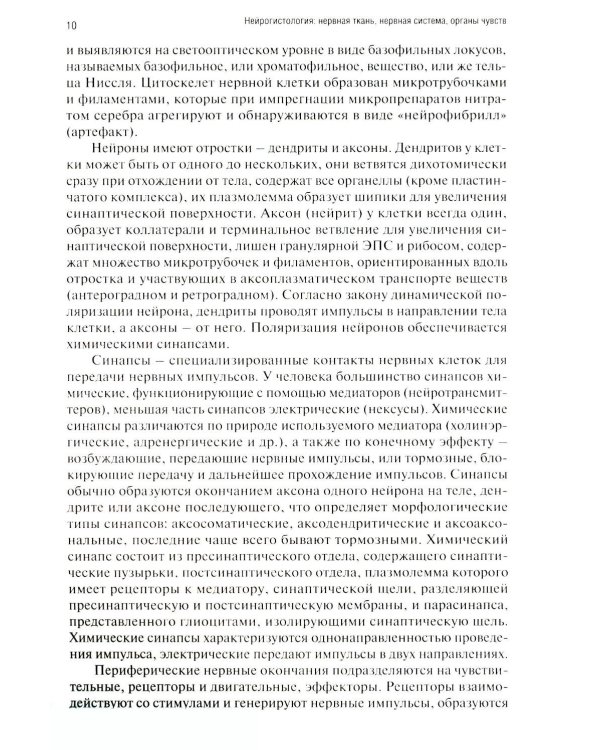 Нейрогистология: нервная ткань, нервная система, органы чувств: рабочая тетрадь
