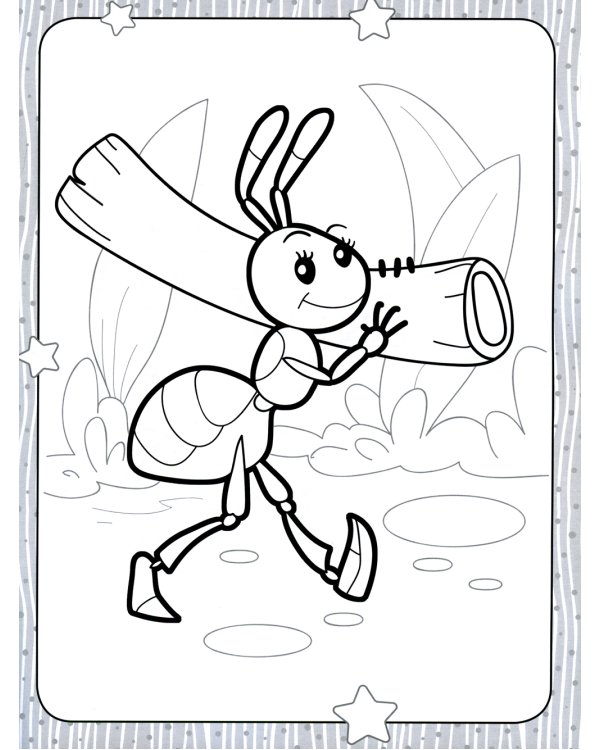 Мир насекомых. Раскраска для малышей