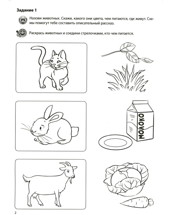 Учебно-игровой комплект. Домашние животные: Речевая раскраска + набор карточек