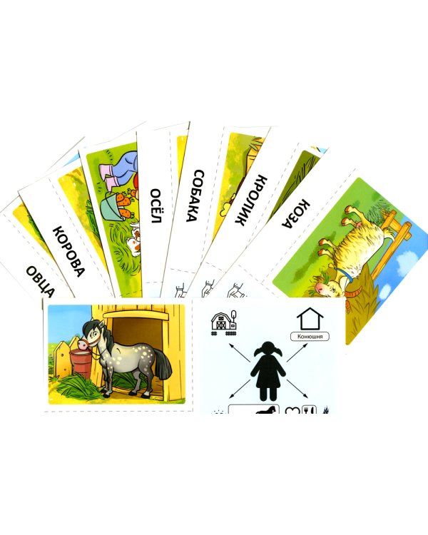 Учебно-игровой комплект. Домашние животные: Речевая раскраска + набор карточек