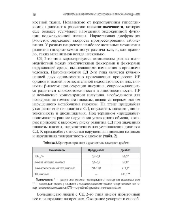 Интерпретация лабораторных исследований при сахарном диабете