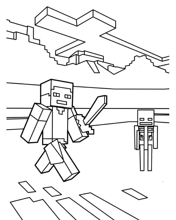 Большая раскраска для фанатов Minecraft (неофициальная, но оригинальная)