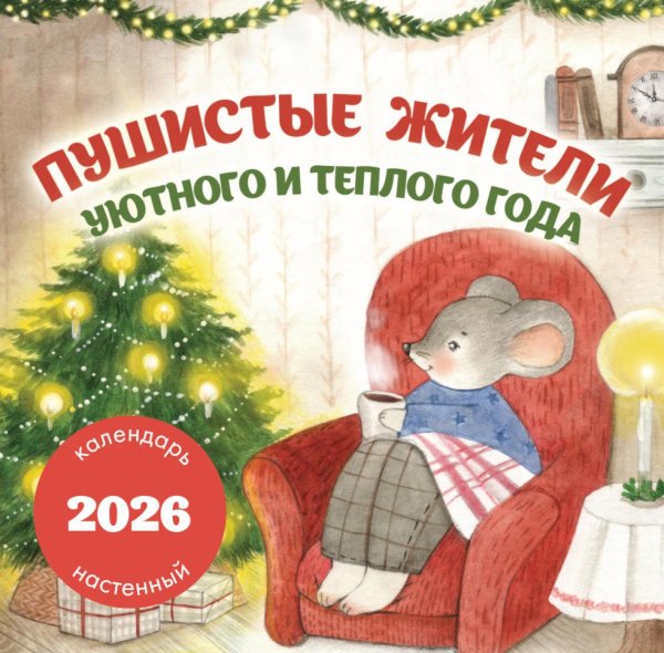 Пушистые жители. Уютного и теплого года. Календарь настенный на 2026 год