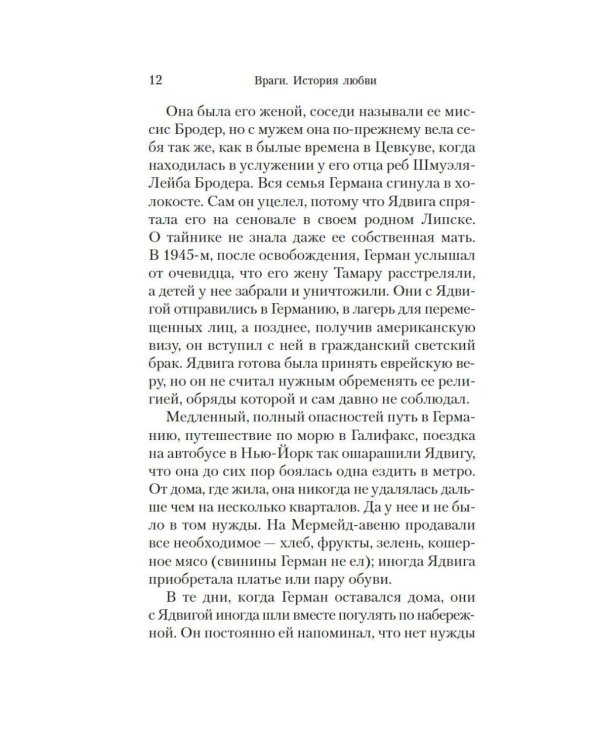Враги. История любви: роман