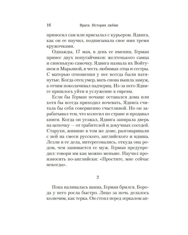 Враги. История любви: роман