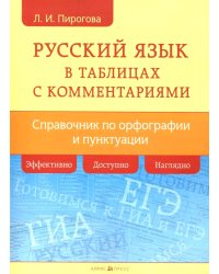 Русский язык в таблицах с комментариями (справочник по орфографии и пунктуации)